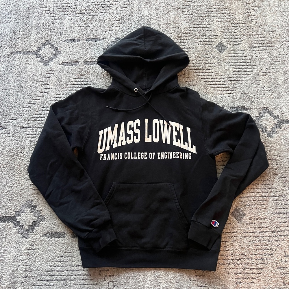 Champion Black Hoodie - UMass Lowell College of Engineering